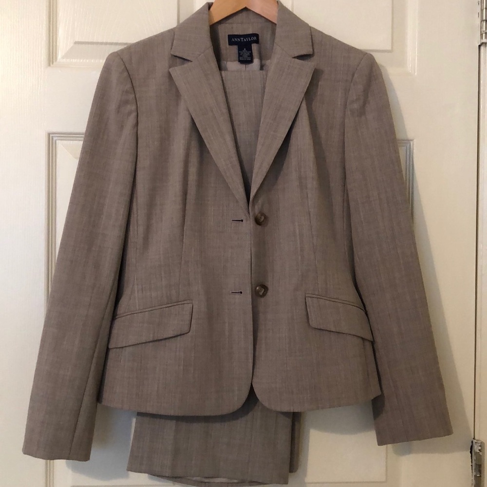 Tan suit